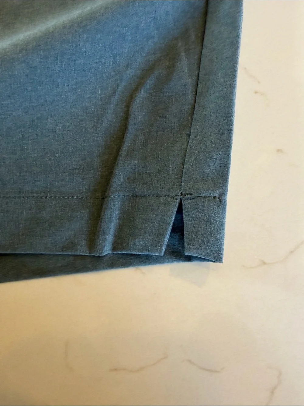 NWT OHMME The Warrior Men's Pilates/Yoga Shorts in Slate Blue Black Waistband MD